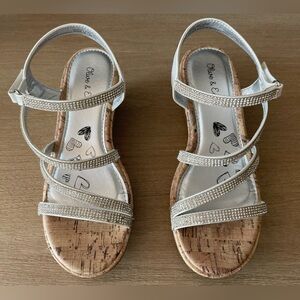 Girls Olive and Edie wedge strappy sandal, size 4